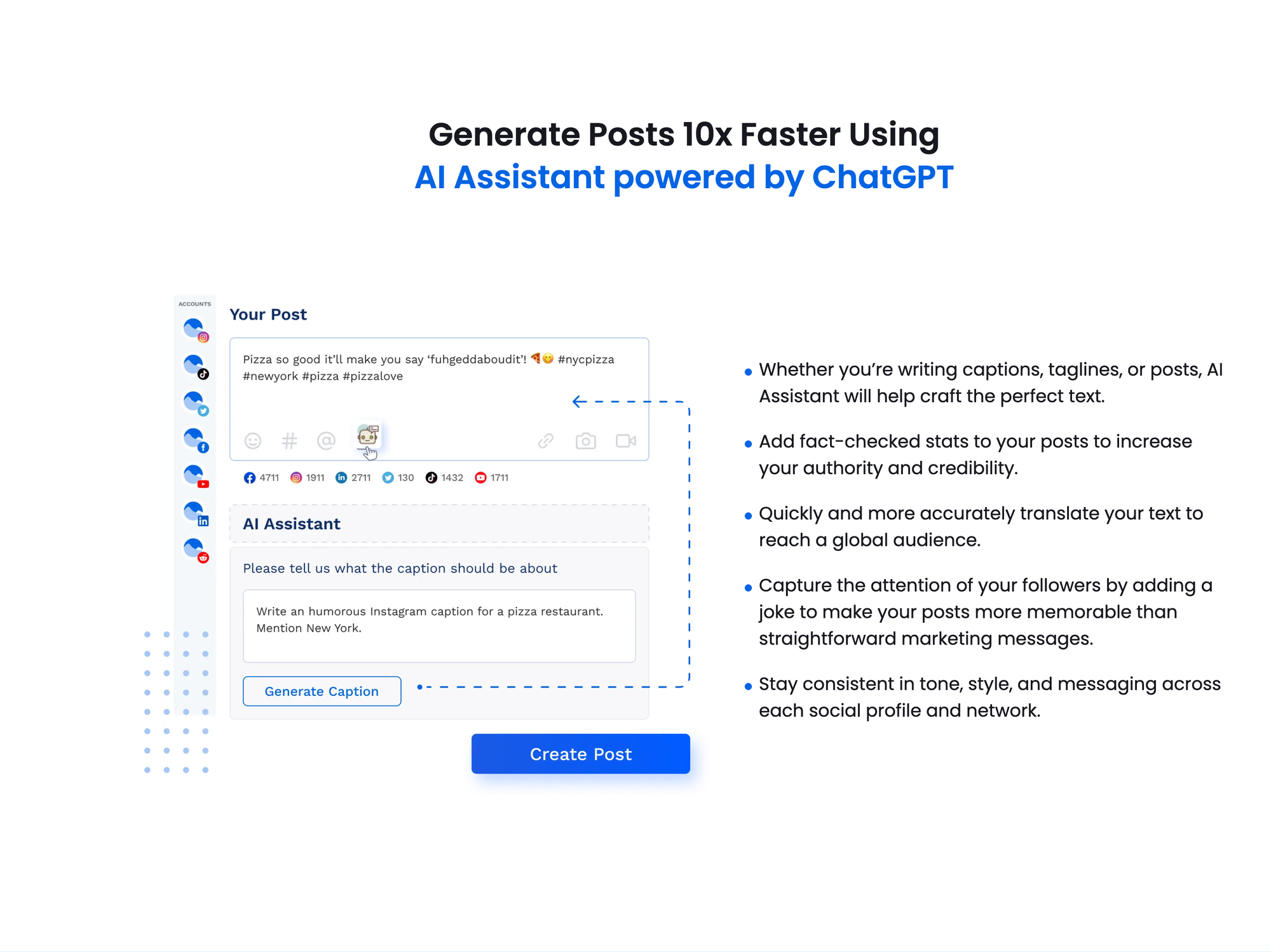 Generate Content With AI using Vista Social